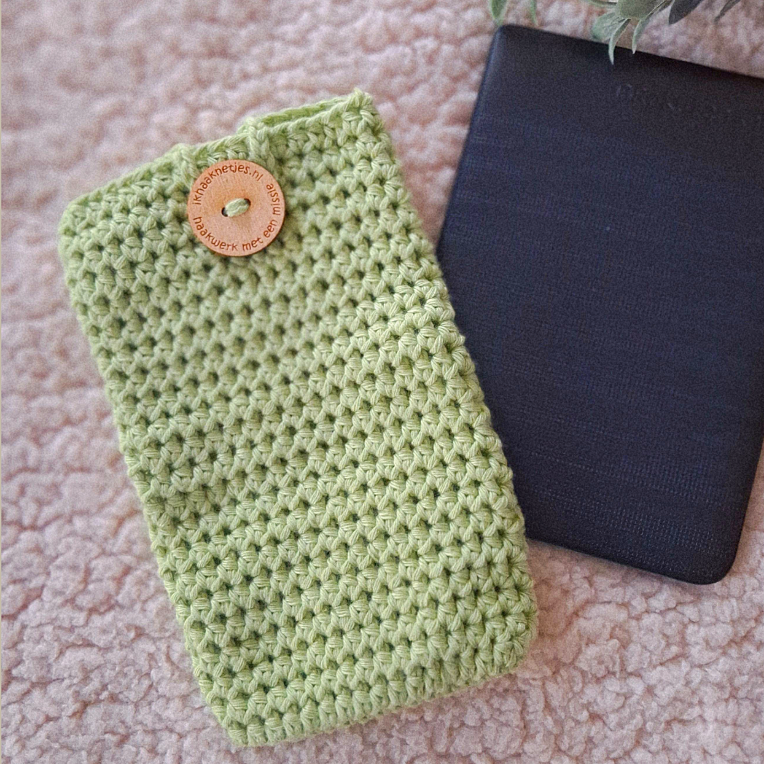 pastelgroene hoes e reader katoen A