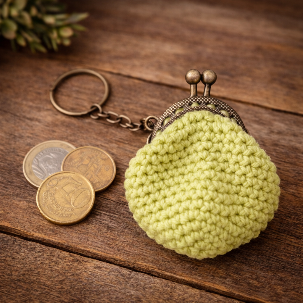 lime sleutelhanger katoen