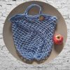 boodschappennetje van 100% biologisch katoen in blauw
