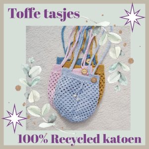 tasjes van 100% recycled katoen