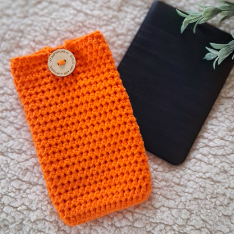 knaloranje hoes e reader katoen