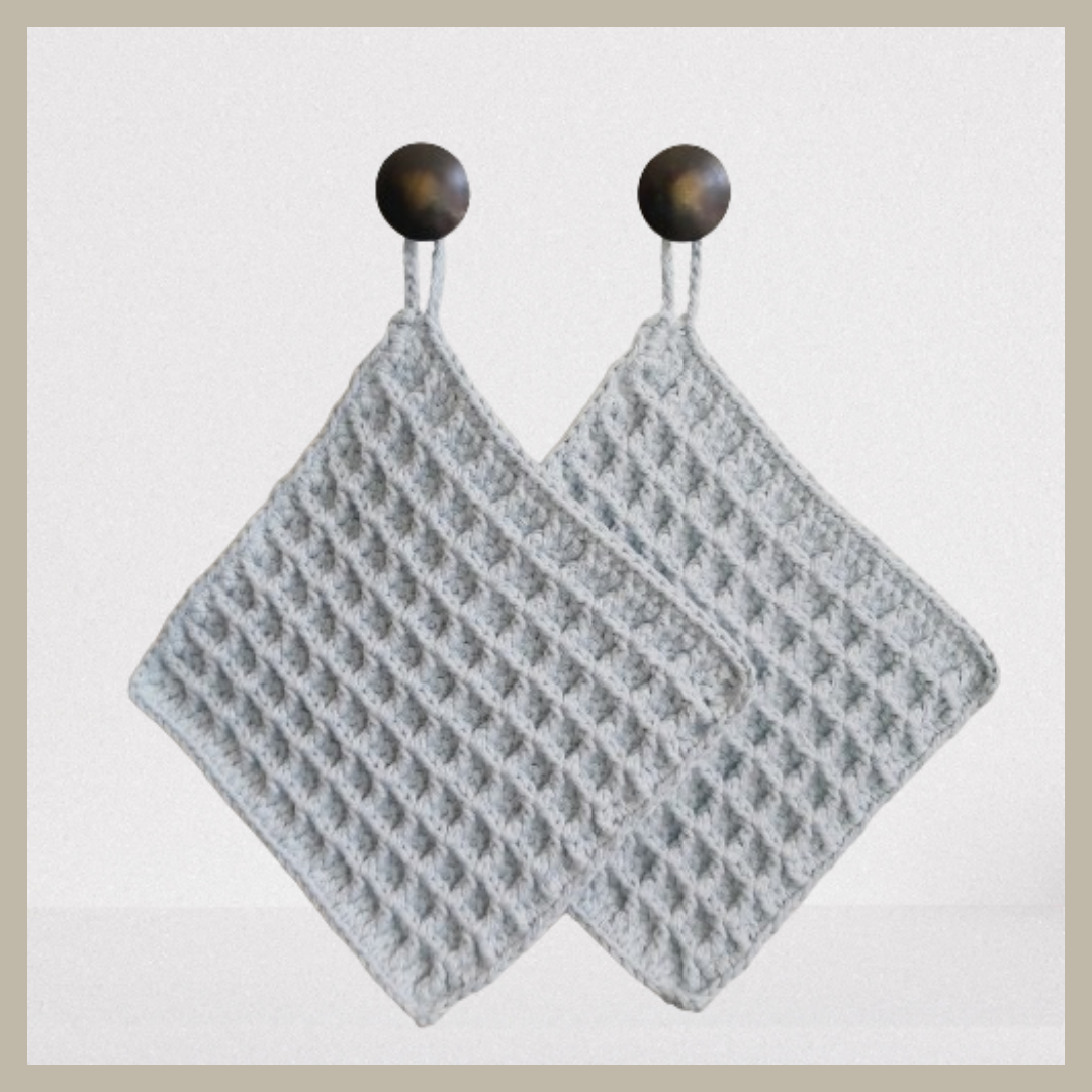 pannenlappen lichtblauw katoen