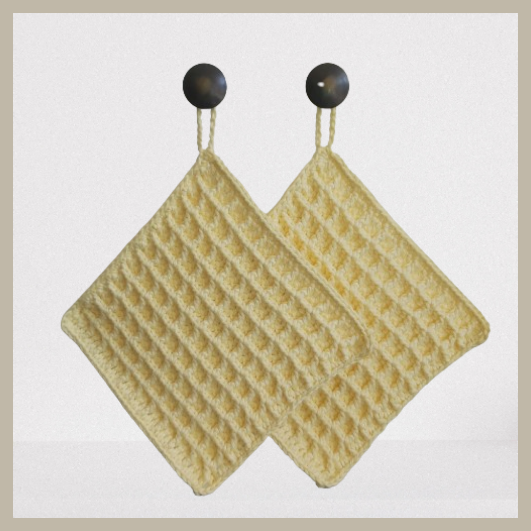 pannenlappen lichtgeel katoen