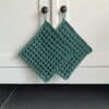 pannenlappen van 100% recycled katoen in saliegroen