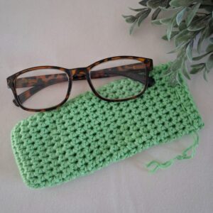 brillenhoes van katoen in lichtgroen