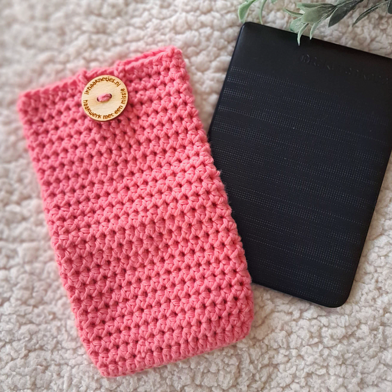 koraalroze hoes e reader katoen A