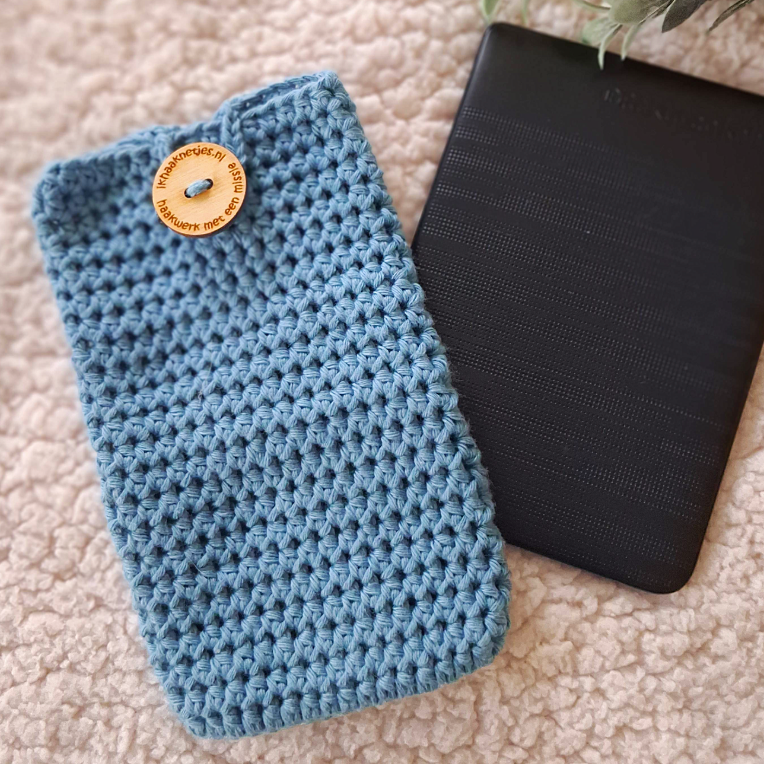 staalblauwe hoes e reader katoen A