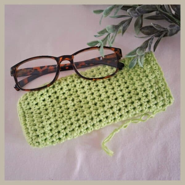 brillenhoes van katoen in pastelgroen