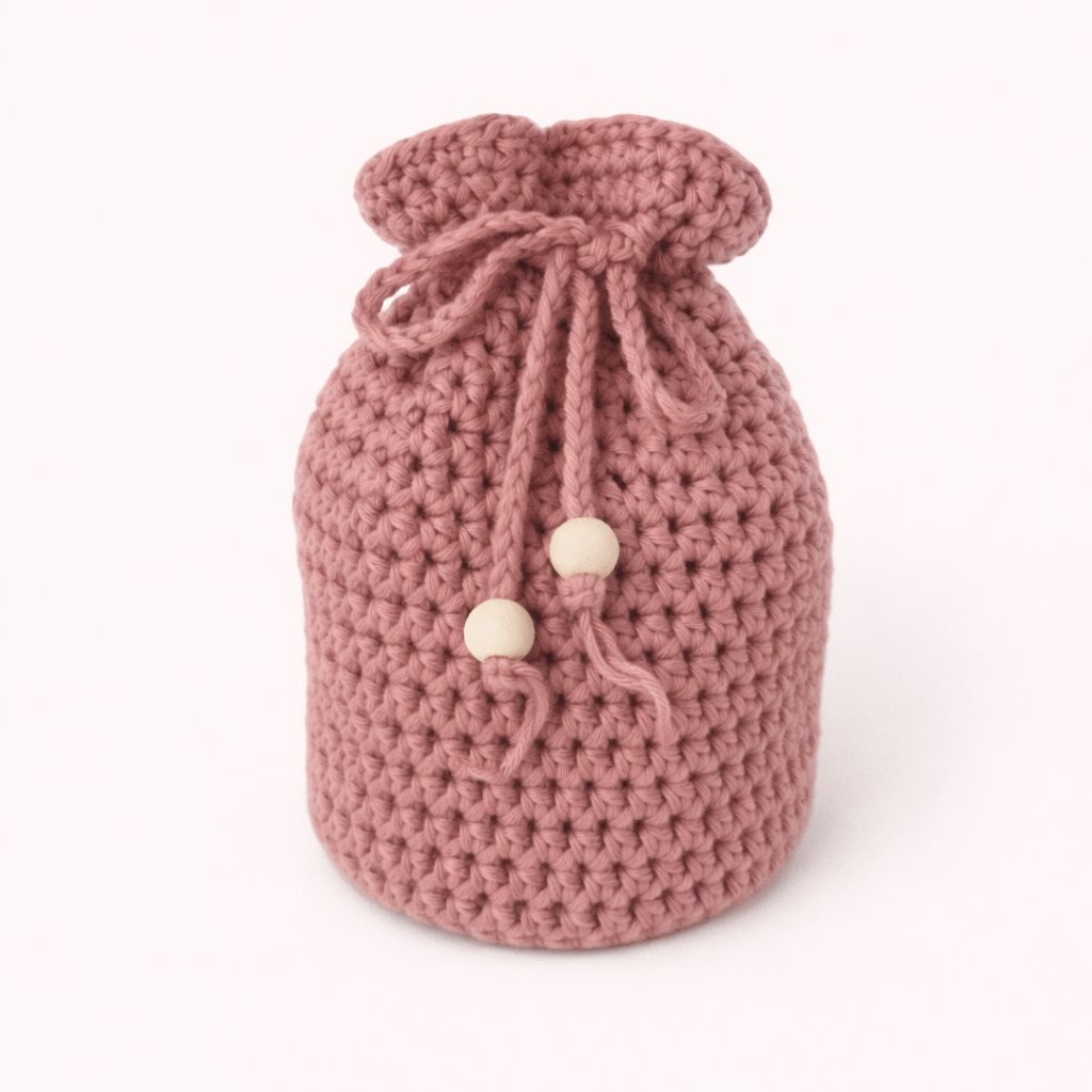 oudroze buideltasje van katoen