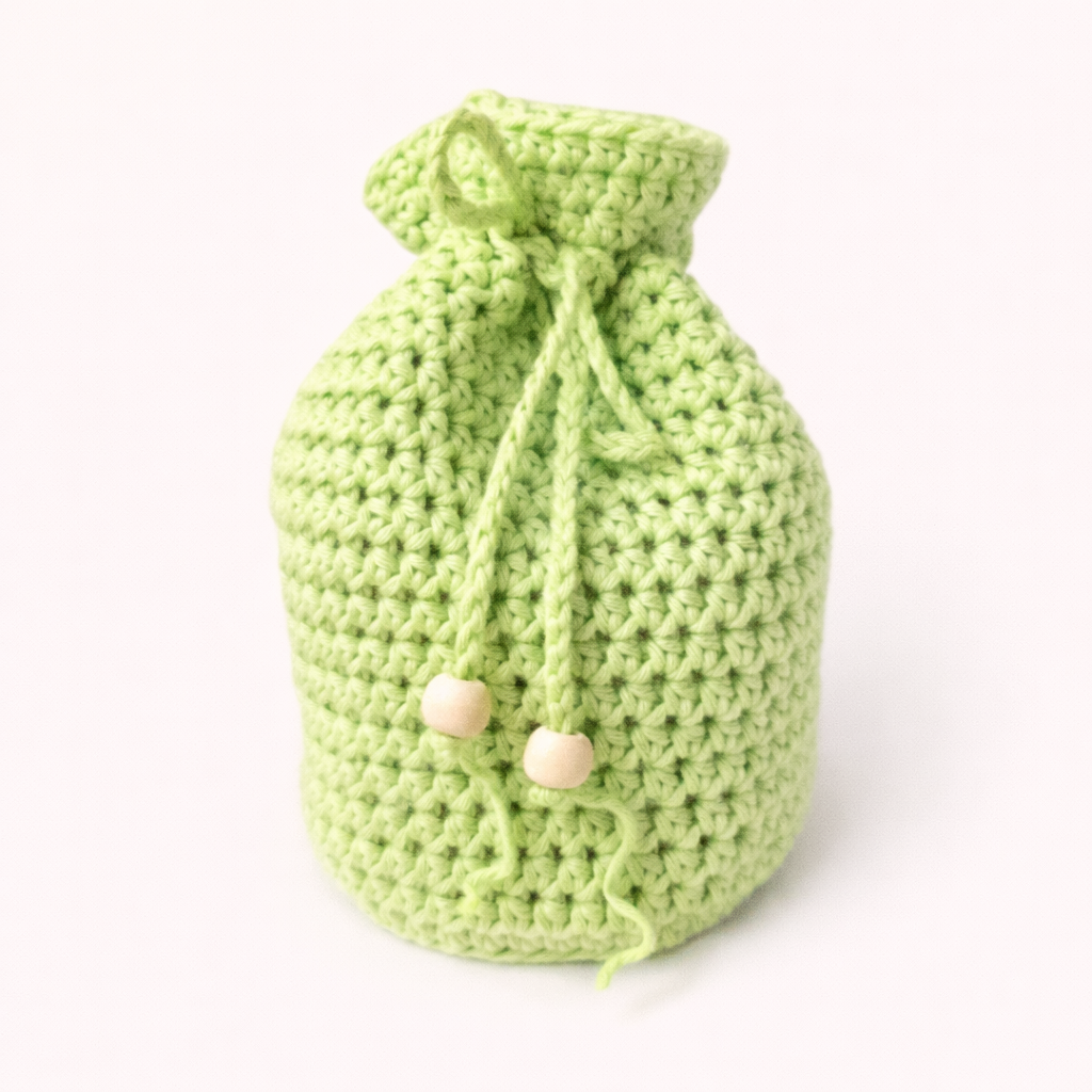 pastelgroen buideltasje katoen