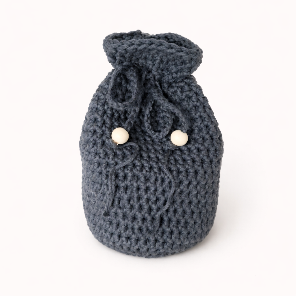 antraciet buideltasje katoen