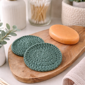 saliegroen wasbare wattenschijfjes katoen