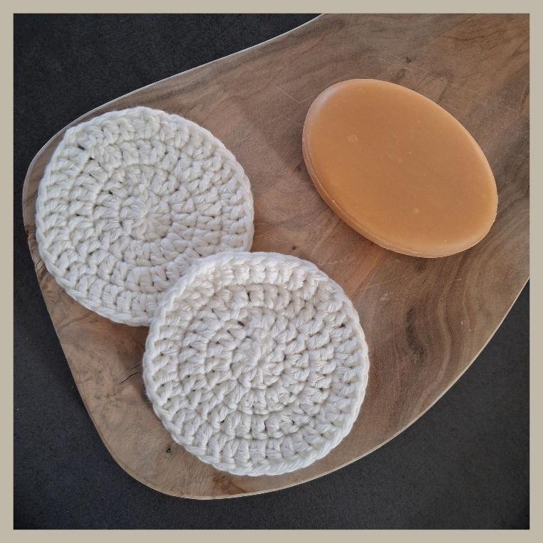 wasbare wattenschijfjes van katoen in wit