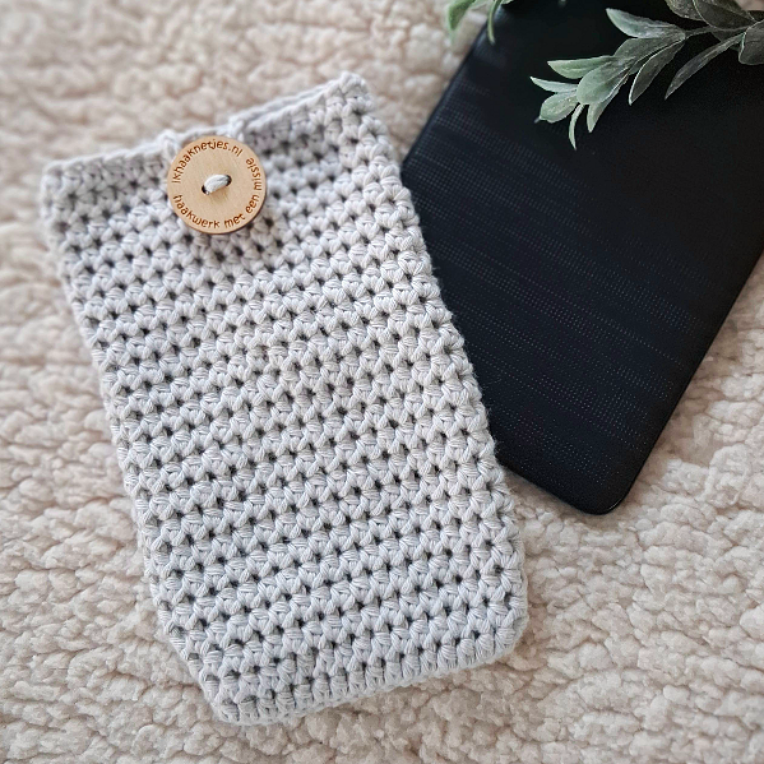 zivergrijze hoes e reader katoen