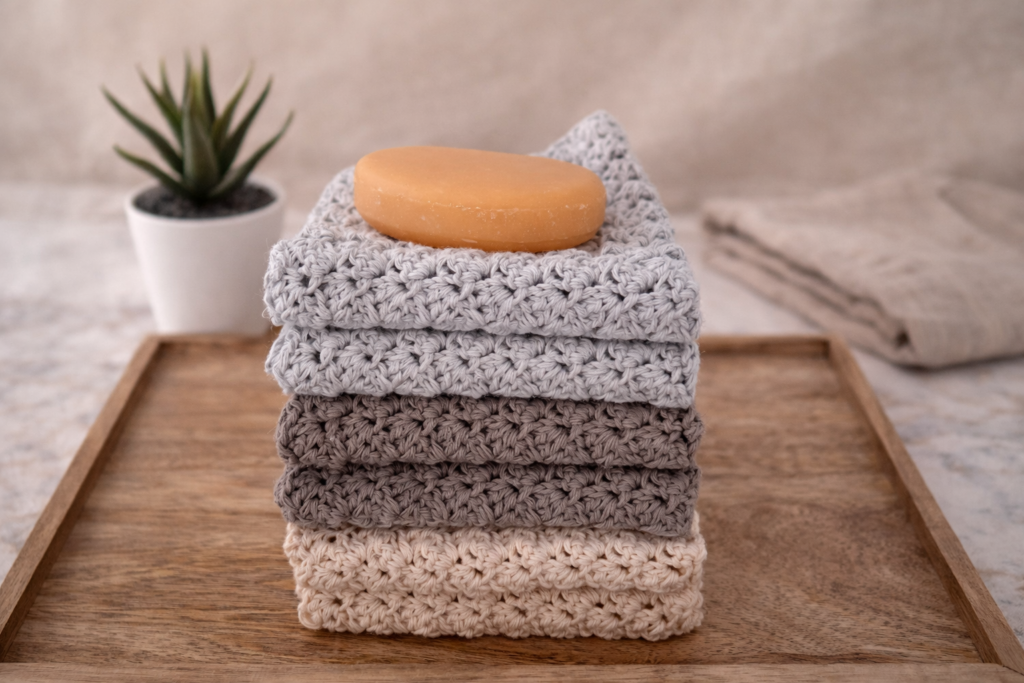 gehaakte doekjes recycled katoen