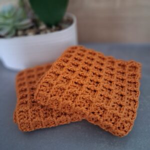 gehaakt doekje katoen oranje